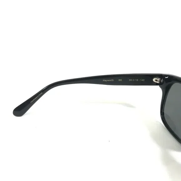 Zac Posen Sunglasses Hayworth BK Polished Black Square Frames with Gray Lenses - Picture 8 of 11